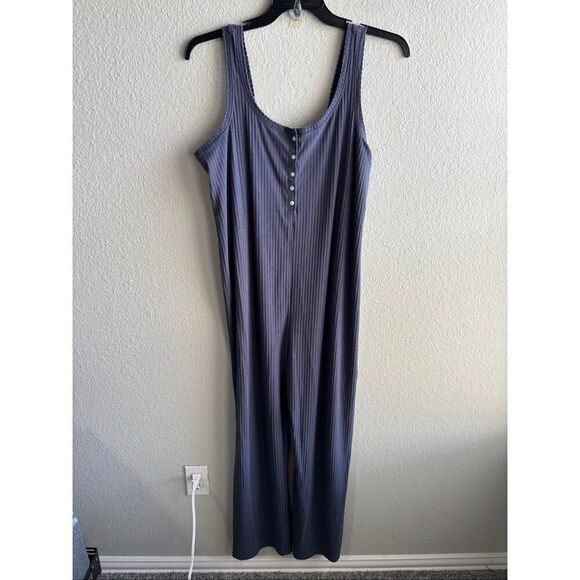 ❤️Old Navy Cropped Rib-Knit Henley Lounge Jumpsuit - Picture 4 of 6
